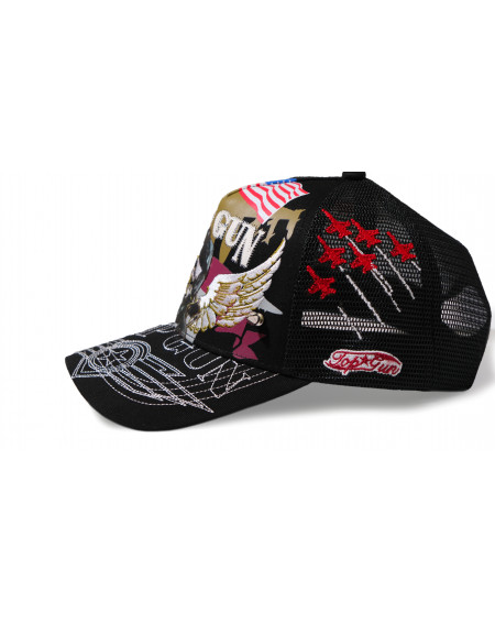 TOP GUN® Hat - Black Trucker cap