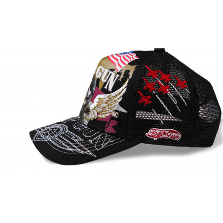 TOP GUN® Hat - Black Trucker cap