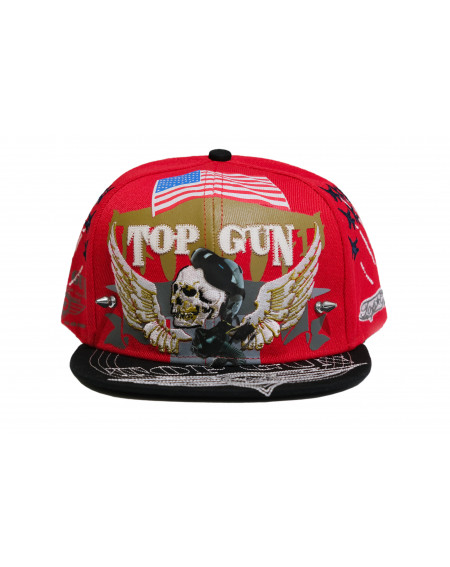 TOP GUN® Hat - Red Snap cap