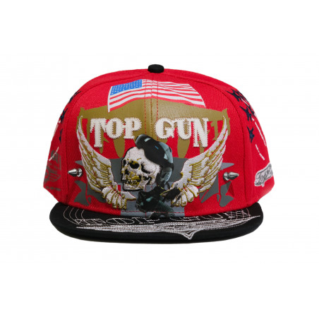 TOP GUN® Hat - Red Snap cap