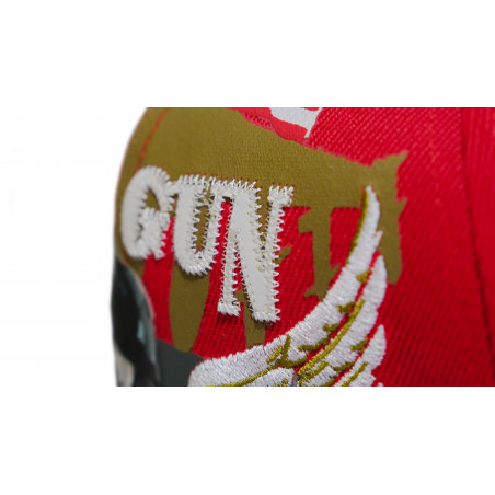 TOP GUN® Hat - Red Snap cap