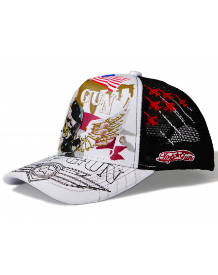 TOP GUN® Hat - White Trucker cap
