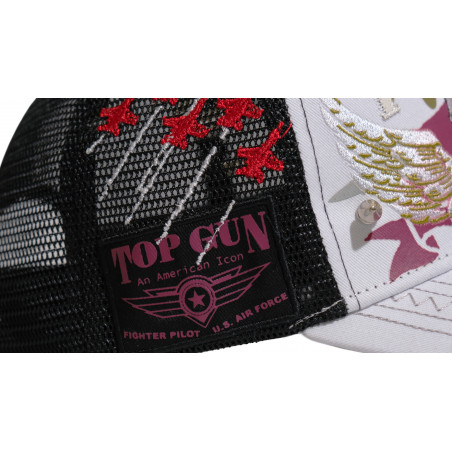 TOP GUN® Hat - White Trucker cap