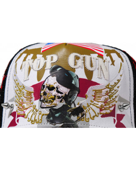 TOP GUN® Hat - White Trucker cap