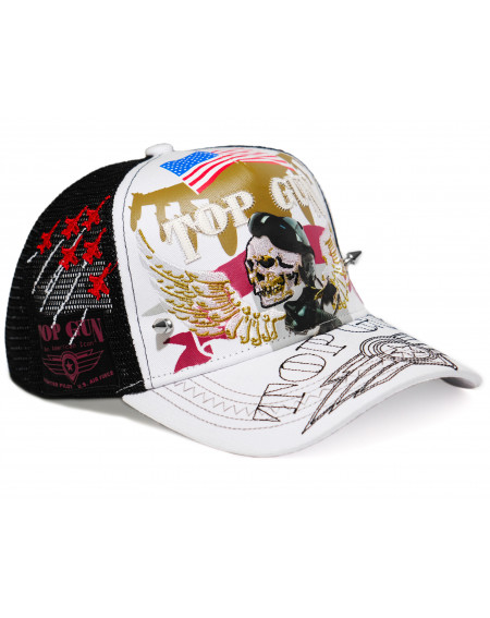 TOP GUN® Hat - White Trucker cap