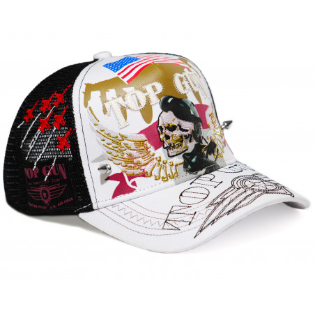 TOP GUN® Hat - White Trucker cap