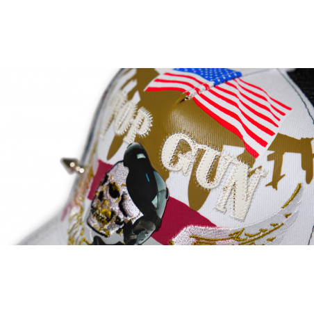 TOP GUN® Hat - White Trucker cap