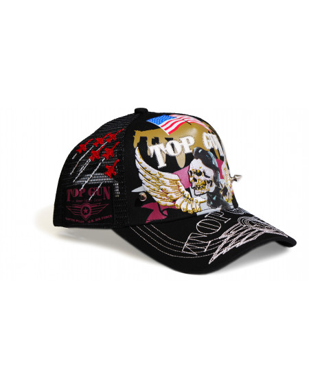 TOP GUN® Hat - Black Trucker cap