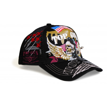 TOP GUN® Hat - Black Trucker cap